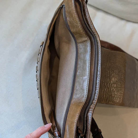 Diane Von Furstenburg Leather Crossbody Bag - Brown - Picture 2 of 4